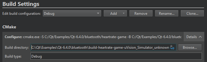 Build configurations