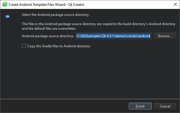 Create Template dialog