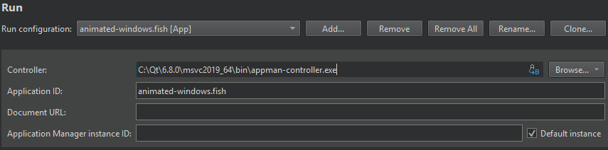 Run in Qt Application Manager