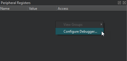 Peripheral Registers view