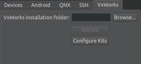 VxWorks tab in Devices preferences