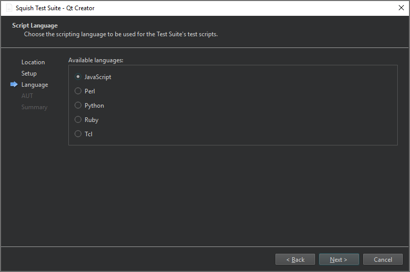Languages page