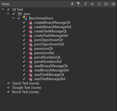 Tests view