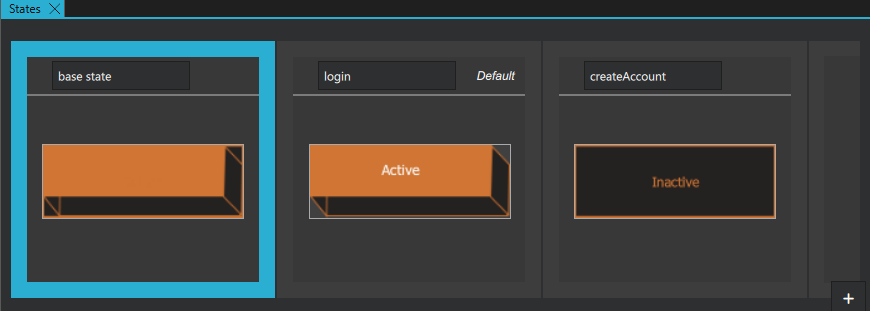 Active and inactive states.