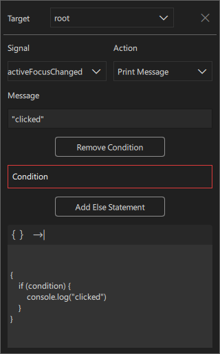 Adding a connection in the connection editor.
