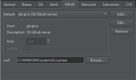 GitLab tab in Version Control preferences