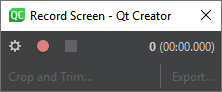 Record Screen dialog