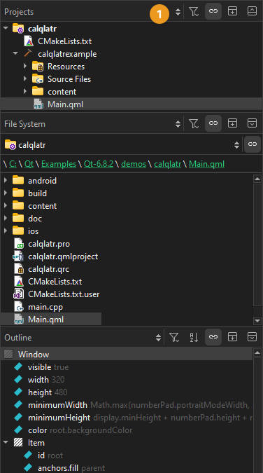 Views open in the sidebar