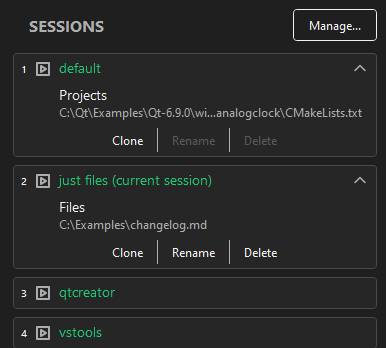 Sessions in the Welcome mode