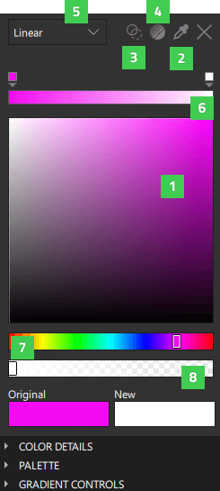 Color Picker view.