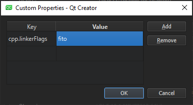 Custom Properties dialog