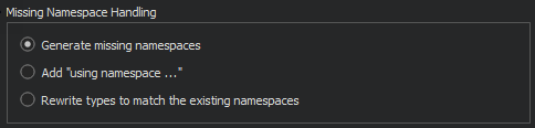 Namespace handling in the Quick Fixes tab in C++ preferences