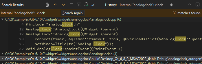 Found matches in Search Results