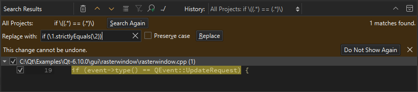 Search results for the regular expression