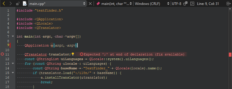 Syntax error in the Edit mode