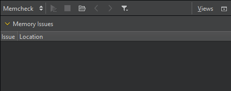 Memcheck view