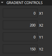 Linear gradient controls.