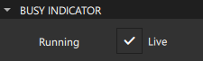Busy Indicator properties.