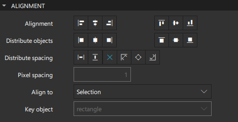 Aligning sibling components.