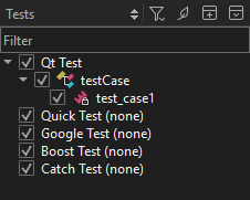 Tests view