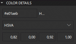 Color Details tab.