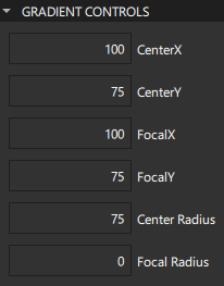 Radial gradient properties