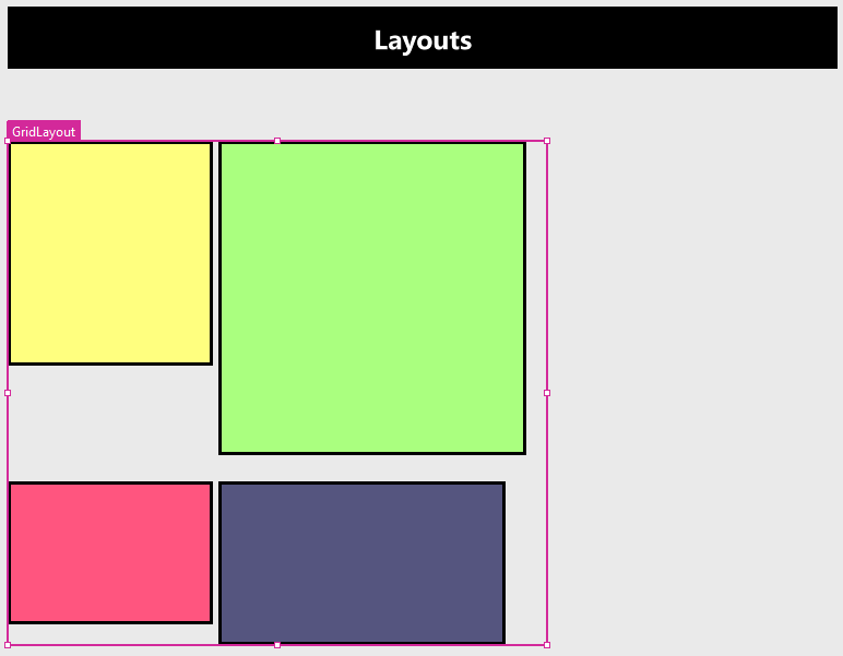 Components follow the change in grid size.