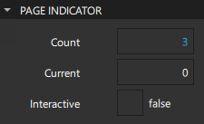 Page Indicator properties.