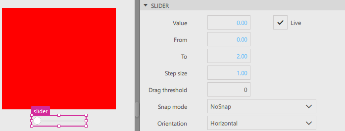 Adjusting the Slider.
