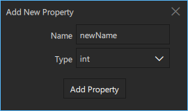 The Add New Property dialog.