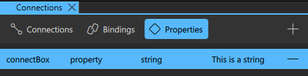 Connections View Properties tab.