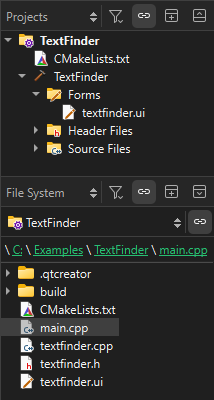 TextFinder project contents