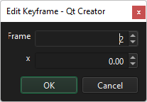 The Edit Keyframe dialog.