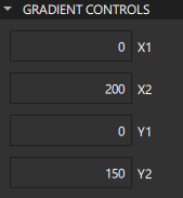 "Linear gradient controls"