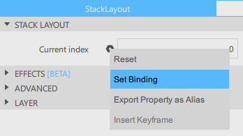 "Getting the context menu to bind components"