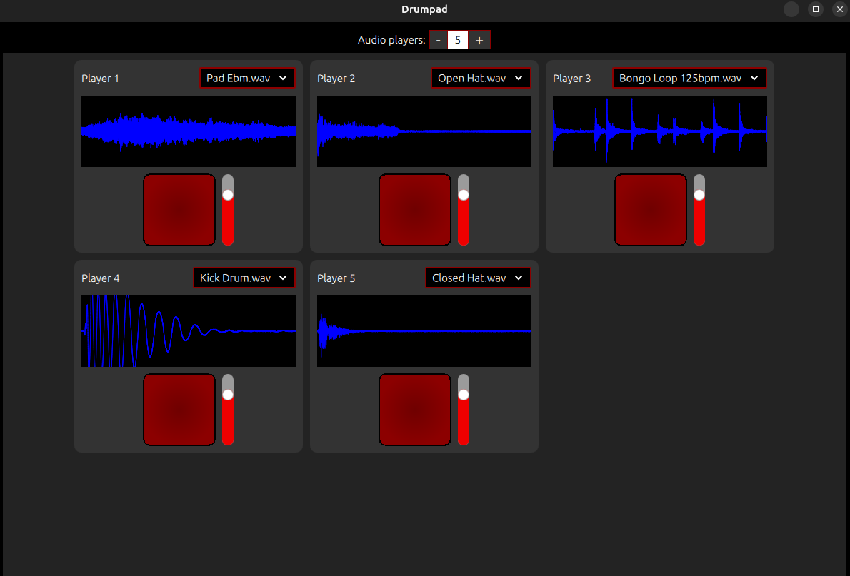 Drumpad example screenshot