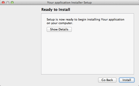 "Ready for installation page"