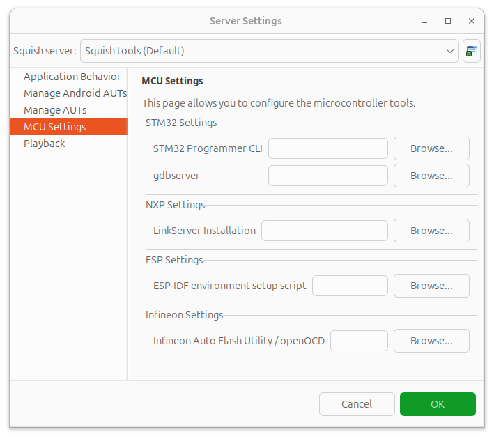 "MCU settings menu in the \squishide"