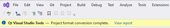 {Project format conversion complete message}